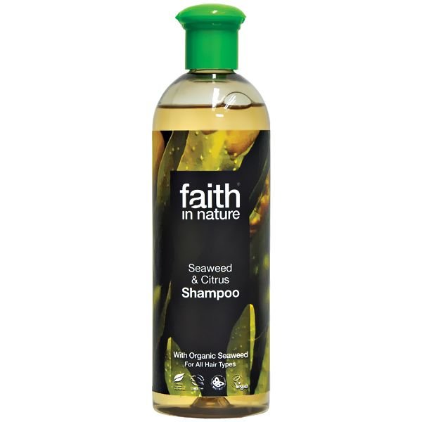 Jūros dumblių šampūnas Faith in Nature visų tipų plaukams 400 ml