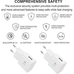 4 paketų 5V-2A USB maitinimo šaltinio lizdo adapteris Universalus greitas įkroviklis skirtas iPhone 12/11/X 8/7/6, Samsung Galaxy S22 S21 S20 S10 S5 S6 S7 S8 S9/Edg... kaina ir informacija | Elementų krovikliai | pigu.lt