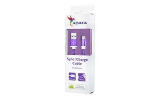 ADATA Micro USB кабель, 1 м , фиолетовый цена и информация | Кабели для телефонов | pigu.lt