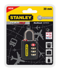 TSA kodinė pakabinama spyna S742-054 30mm STANLEY kaina ir informacija | Spynos | pigu.lt