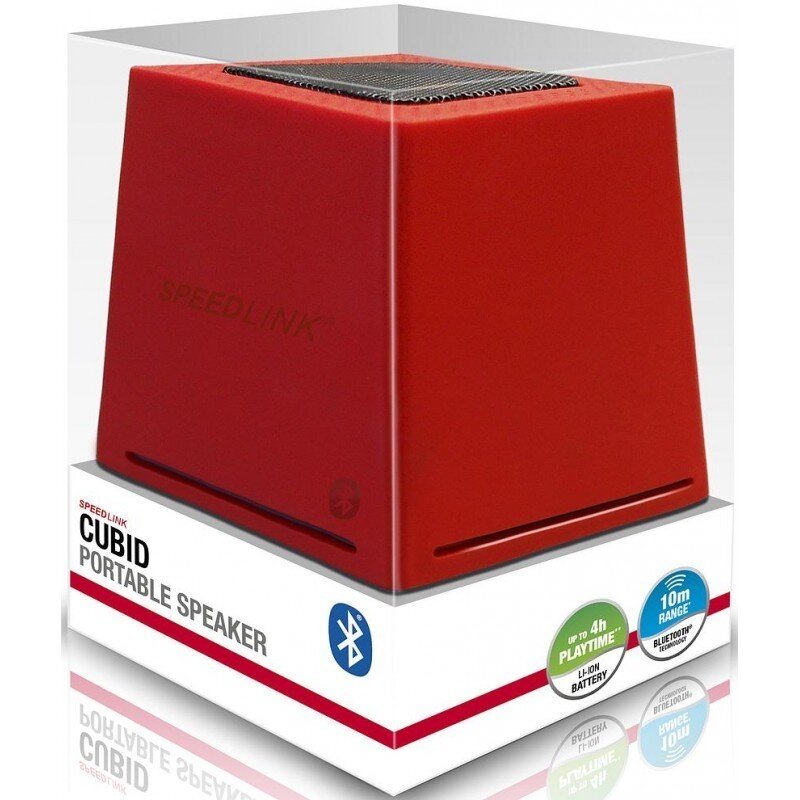 SpeedLink Cubid BT SL-8904-RD, raudona kaina ir informacija | Garso kolonėlės | pigu.lt