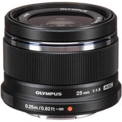 Olympus M.ZUIKO DIGITAL 25mm F1.8 (Black) kaina ir informacija | Objektyvai | pigu.lt