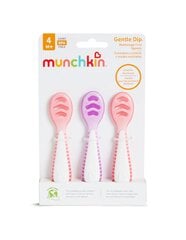 Ложечки для младенцев Munchkin Gentle Dip, Pink/Purple, 4+ мес, 3 шт. цена и информация | Детская посуда, контейнеры для молока и еды | pigu.lt