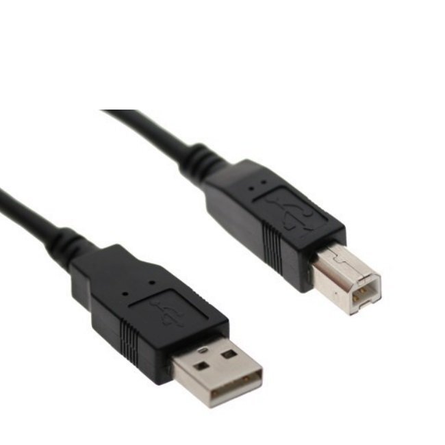 Omega laidas USB A/USB B, 1.5m, Juoda kaina ir informacija | Kabeliai ir laidai | pigu.lt