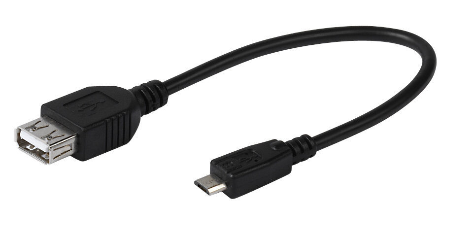 Vivanco microUSB-USB OTG 0.15m (45298) kaina ir informacija | Kabeliai ir laidai | pigu.lt