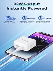 REMAX 35W USB tipo C sieninis įkroviklis PD QC greitas įkrovimas Type-C greito įkrovimo sulankstomas nešiojamas kelioninis adapteris, suderinamas su iPhone 14 13 12 Pro nešiojamuoju kompiuteriu Android MatePad 11 SE Pro žaidimų konsolė išmanusis laikrodis kaina ir informacija | Kabeliai ir laidai | pigu.lt