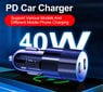 68W Dvigubas USB C tipo automobilio įkrovimo metalas Automatinis PD įkrovimo adapteris Greitas įkrovimo USB C įkrovimo automobilio mobiliajam telefonui iPhone 13 12 цена и информация | Elektromobilių įkrovimo stotelės | pigu.lt