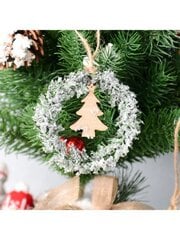 GUANGYUAN 1 vnt Kalėdų pakabinamas dekoravimo vainikas Kalėdų eglutės papuošimo pakabukas Dirbtinis papuošalas su žvaigždute Noel Joy Tree dekoru festivaliui, Kalėdų eglutei, Naujiesiems metams, vakarėlio dekoravimo reikmenims, Kalėdų džiaugsmo pakabukas цена и информация | Искусственные елки | pigu.lt