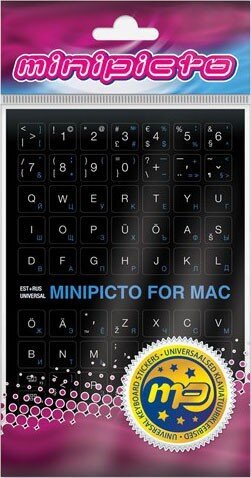 Minipicto EST/RUS KB-MAC-EE-RU-BLK black kaina ir informacija | Kompiuterių aušinimo ir kiti priedai | pigu.lt