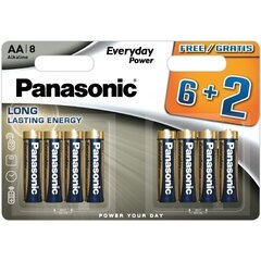 Panasonic elementai LR6EPS/8B (6+2) kaina ir informacija | Elementai | pigu.lt