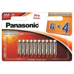 Panasonic батарейки LR03PPG/10B (6+4шт) цена и информация | Батарейки | pigu.lt