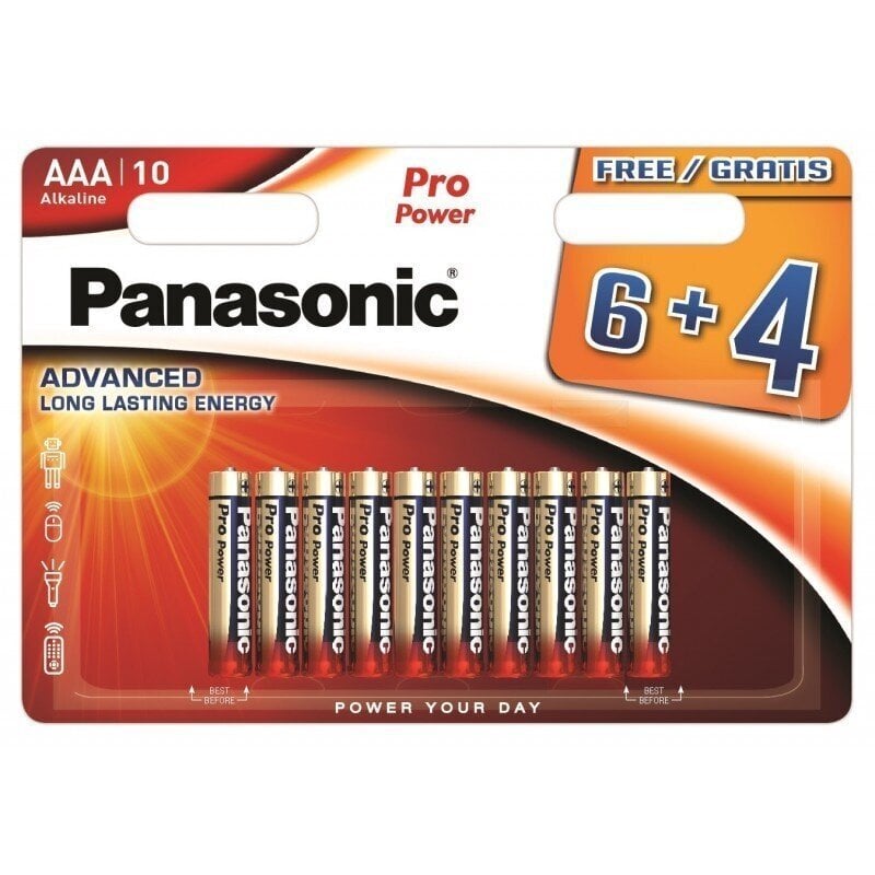 Panasonic elementai LR03PPG/10B (6+4vnt) kaina ir informacija | Elementai | pigu.lt