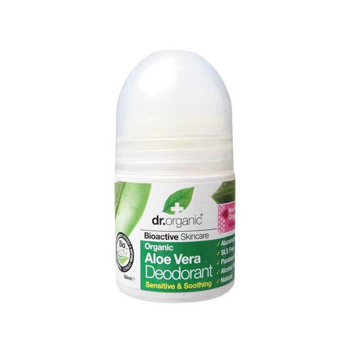 Rutulinis dezodorantas Dr. Organic Aloe Vera, 50 ml