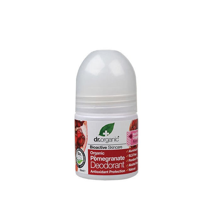 Natūralus rutulinis dezodorantas Dr. Organic Pomegranate, 50 ml