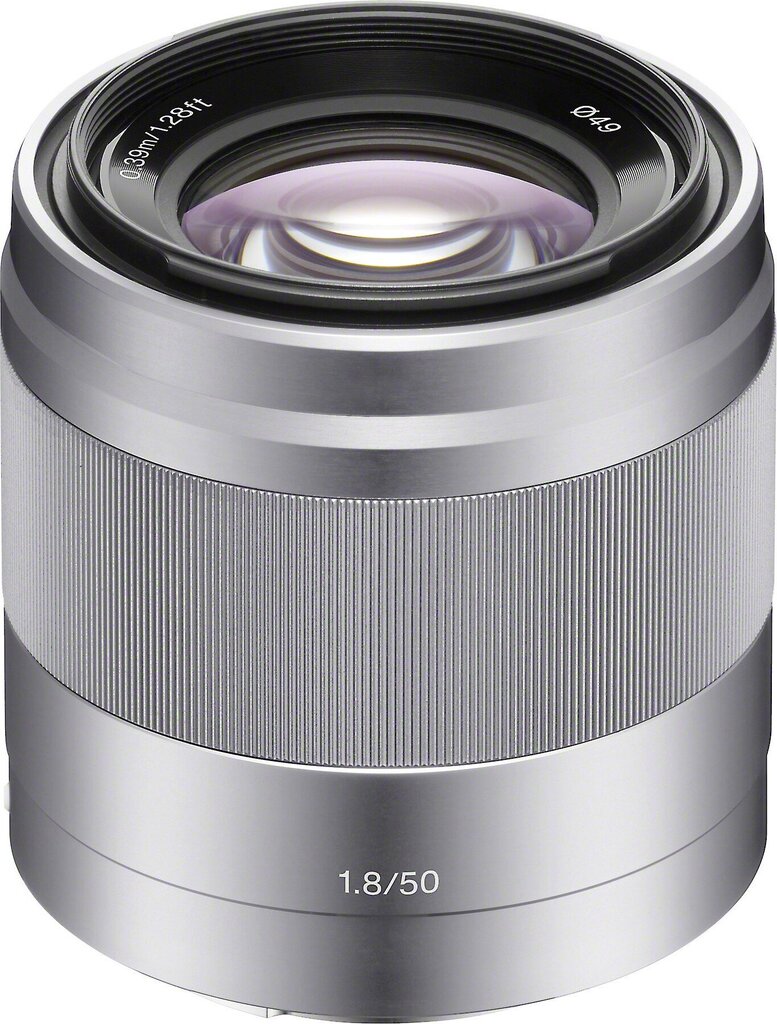 Sony E 50mm f/1.8 OSS, silver цена и информация | Objektyvai | pigu.lt