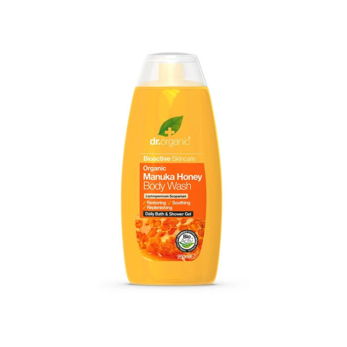 Natūrali dušo želė Dr. Organic Manuka Honey 250 ml kaina ir informacija | Dušo želė, aliejai | pigu.lt