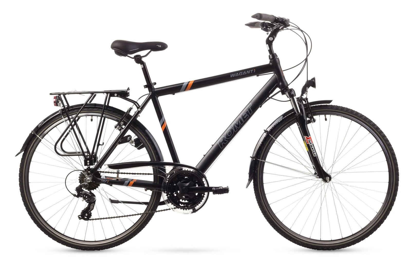 Vyriškas trekingo dviratis Romet Wagant 1 28 2016 black-orange цена и информация | Dviračiai | pigu.lt