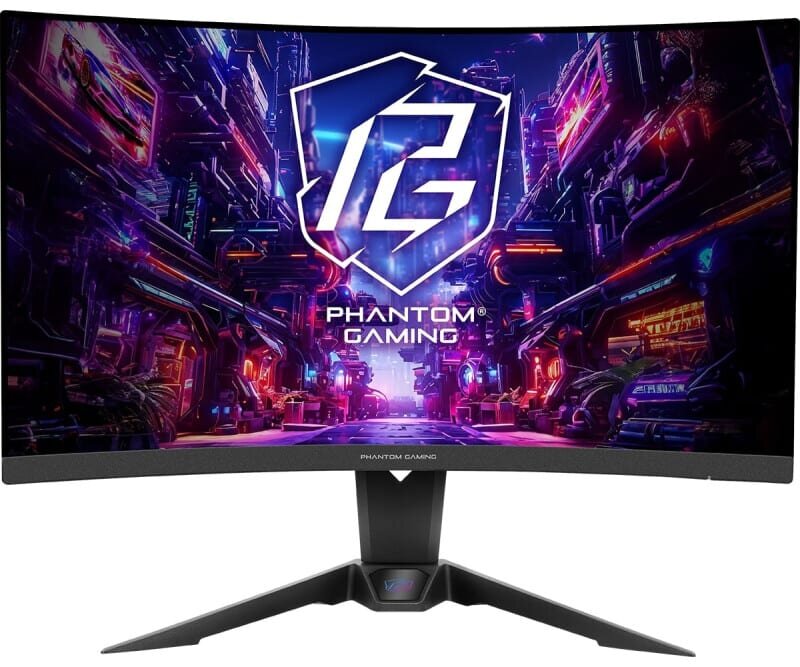 Monitorius - ASROCK PG27QRT2A 27" WQHD 180Hz Lenktas kaina ir informacija | Monitoriai | pigu.lt