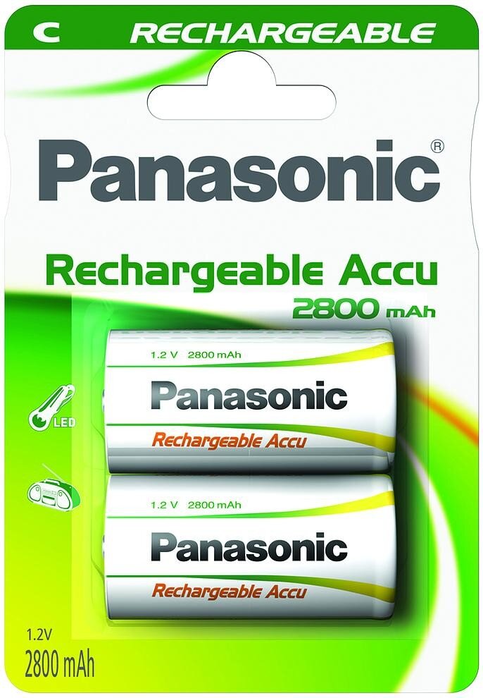 Panasonic įkraunama baterija NiMh 2800mAh P14P/2B, 2vnt. цена и информация | Elementai | pigu.lt