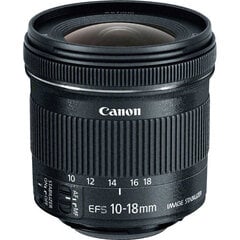 Canon EF-S 10-18мм f/4.5-5.6 IS STM объектив цена и информация | Canon Мобильные телефоны, Фото и Видео | pigu.lt