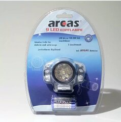 Лампочка на голову Arcas 9 LED цена и информация | Фонарики, прожекторы | pigu.lt