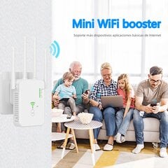 Belaidis WiFi ryšys 1200Mbps WiFi kartotuvo signalo stiprintuvas Dviejų juostų 2.4G 5G WiFi plėstuvas 802.11ac Gigabit WiFi su WPS maršruto parinktuvo tinklo antena US PLUG 2.4G 5.8G 1200Mbps kaina ir informacija | Maršrutizatoriai (routeriai) | pigu.lt