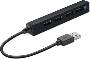 Speedlink USB-хаб Snappy Slim 4 порта (SL-140000-BK) цена и информация | Адаптеры, USB-разветвители | pigu.lt