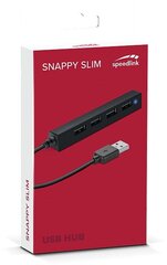 USB šakotuvas Speedlink Snappy Slim, 4 x USB 2.0 jungtys (SL-140000-BK), Juodas kaina ir informacija | Adapteriai, USB šakotuvai | pigu.lt