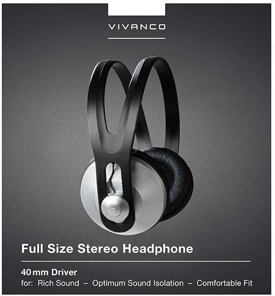 Vivanco headphones SR97, silver (36502) kaina ir informacija | Ausinės | pigu.lt