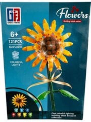 Конструктор Flowers Sunflower, 121 деталь цена и информация | Конструкторы и кубики | pigu.lt