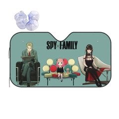 P 140cm A 76cm-Spy X Family Anime Priekinis skėtis nuo saulės Forger Anya Yor Loid Juokingas automobilio priekinio lango skydelis 70x130cm automobilio skėčio nuo saulės šilumos atšvaitas kaina ir informacija | Auto reikmenys | pigu.lt