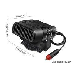 24 V ventiliatoriaus šildytuvas 200 W automobilio šildytuvo ventiliatorius 12 V / 24 voltų nešiojamas šildytuvas 2 viename šildymo aušinimo ventiliatorius 360 laipsnių pasukamas automobilio priekinio stiklo atitirpinimas цена и информация | Автопринадлежности | pigu.lt