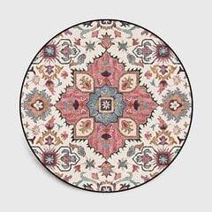 40 cm spalvingas gėlių raštas vidinio kiemo kilimėlis Bohemiškas dekoratyvinis darželio miegamojo Mandala spausdintas apvalus kilimėlis Vintage Boho vaikiškas kilimas kaina ir informacija | Kilimai | pigu.lt