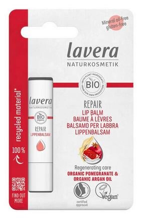 Lūpų balzamas Lavera Lips Protect&Repair 4.5 ml цена и информация | Lūpų dažai, blizgiai, balzamai, vazelinai | pigu.lt