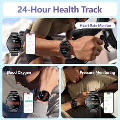 Išmanusis laikrodis moterims, 1,46 colio sveikatos analizė GPS Bluetooth Call 100+ sporto režimų, suderinamas su Android iPhone blue kaina ir informacija | Išmanieji laikrodžiai (smartwatch) | pigu.lt