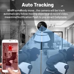 Vidinė WIFI stebėjimo kamera, kūdikio kamera, naktinis matymas, saugi vietinė ir debesų saugykla, dvipusis skambutis, APP, 5x skaitmeninis priartinimas kaina ir informacija | Kiti priedai baldams | pigu.lt