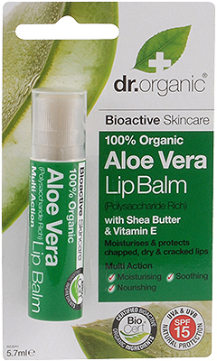 Lūpų balzamas Dr. Organic Aloe Vera, 5.7 ml