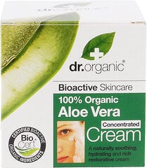 Увлажняющий крем для лица Aloe Vera Concentrated Cream Dr.Organic (50 мл) цена и информация | Кремы, лосьоны для тела | pigu.lt