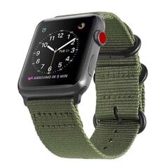 Apple Watch 38/40/41 Nailono apyrankė NATO apyrankė Žalia žalia kaina ir informacija | Korpusų priedai | pigu.lt