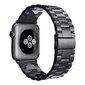 Apple Watch 42/44/45/49 1-8/SE/Ultra Metal Black Laikrodžio apyrankė juoda kaina ir informacija | Korpusų priedai | pigu.lt