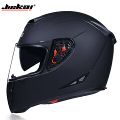 (Sc1)Full Face Safe Motorcycle Helmet double lens latest version ABS Material Motocross Helmet Motorbike Individuality braids horns kaina ir informacija | Slidinėjimo šalmai | pigu.lt