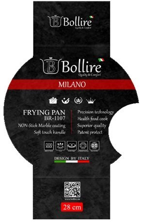 Bollire keptuvė Milano Line, 28 cm цена и информация | Keptuvės | pigu.lt