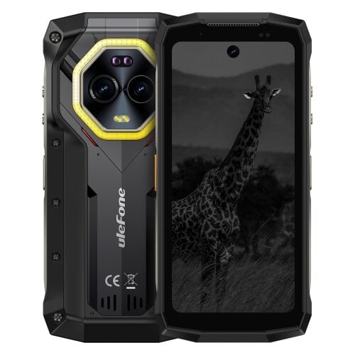 Ulefone Armor Mini 20 Pro, 8GB + 256GB, IP68/IP69K tvirtas telefonas, 4,7 colio Android 14 MediaTek Dimensity 6300 5G aštuonių branduolių, tinklas: 5G, NFC, OTG (mecha black) цена и информация | Mobilieji telefonai | pigu.lt