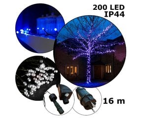 Girlianda 15 m, 200 LED , mėlynos spalvos Ramana family shop kaina ir informacija | Girliandos | pigu.lt