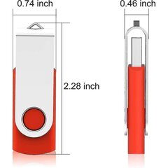 10 komplektų USB atmintinės USB 2.0 atminties kortelė Didelės pakuotės sukamoji atminties kortelė Sulankstoma saugykla Jump Drive Zip Drive 10 Pack Red 32GB цена и информация | Охлаждающие подставки и другие принадлежности | pigu.lt