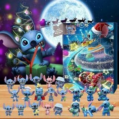 Anime Stitch Kalėdų Advento kalendorius, suderinamas vaikams 24 dienų Kalėdų atgalinis skaičiavimas 24 vnt animacinių filmų žaislai, ornamentas B rinkinys kaina ir informacija | Kalėdinės dekoracijos | pigu.lt