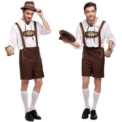 Vyriški bavariški lederhosen vokiški Oktoberfest tradiciniai šortai XL цена и информация | Карнавальные костюмы | pigu.lt