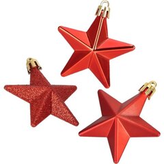 16x Crime Proof Star Hangers – juoda žvaigždės formos eglutės puošmena цена и информация | Рождественские украшения | pigu.lt