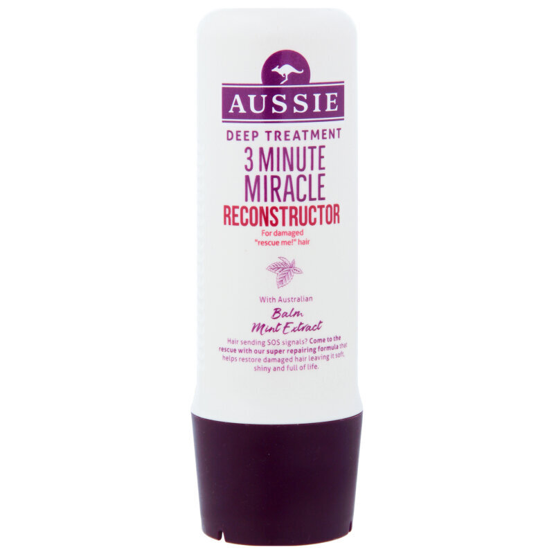 Drėkinanti plaukų kaukė Aussie 3 Minute Miracle Repair 250 ml цена и информация | Priemonės plaukų stiprinimui | pigu.lt