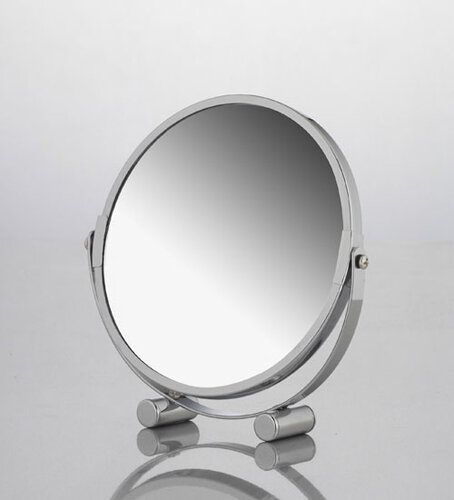 Chromuotas veidrodis, Ø - 17 cm kaina ir informacija | Vonios kambario aksesuarai | pigu.lt